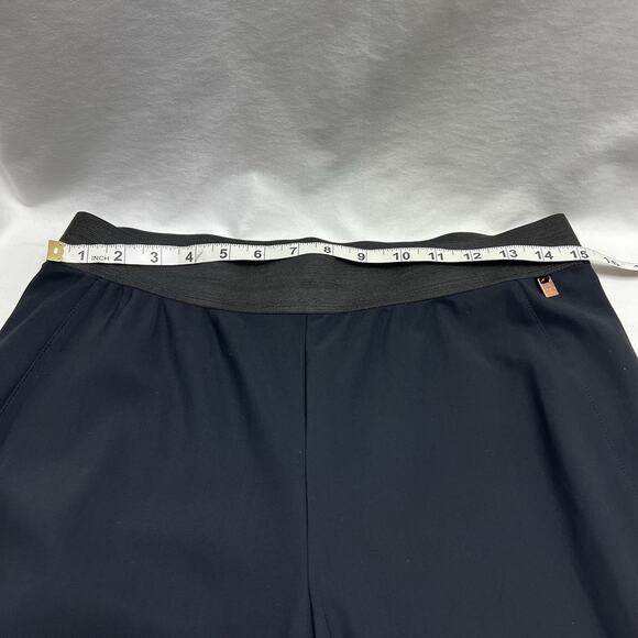 Ted Baker Black Ankle Zip Skinny Pant Size 5 Tailored Stretch Knit Pull On - Picture 11 of 13